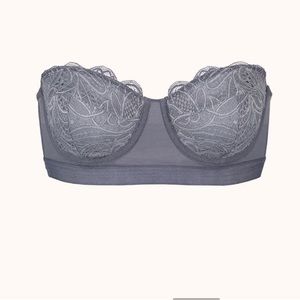 “Lively” The Lace Strapless Bra Color Smoke Size 36 C